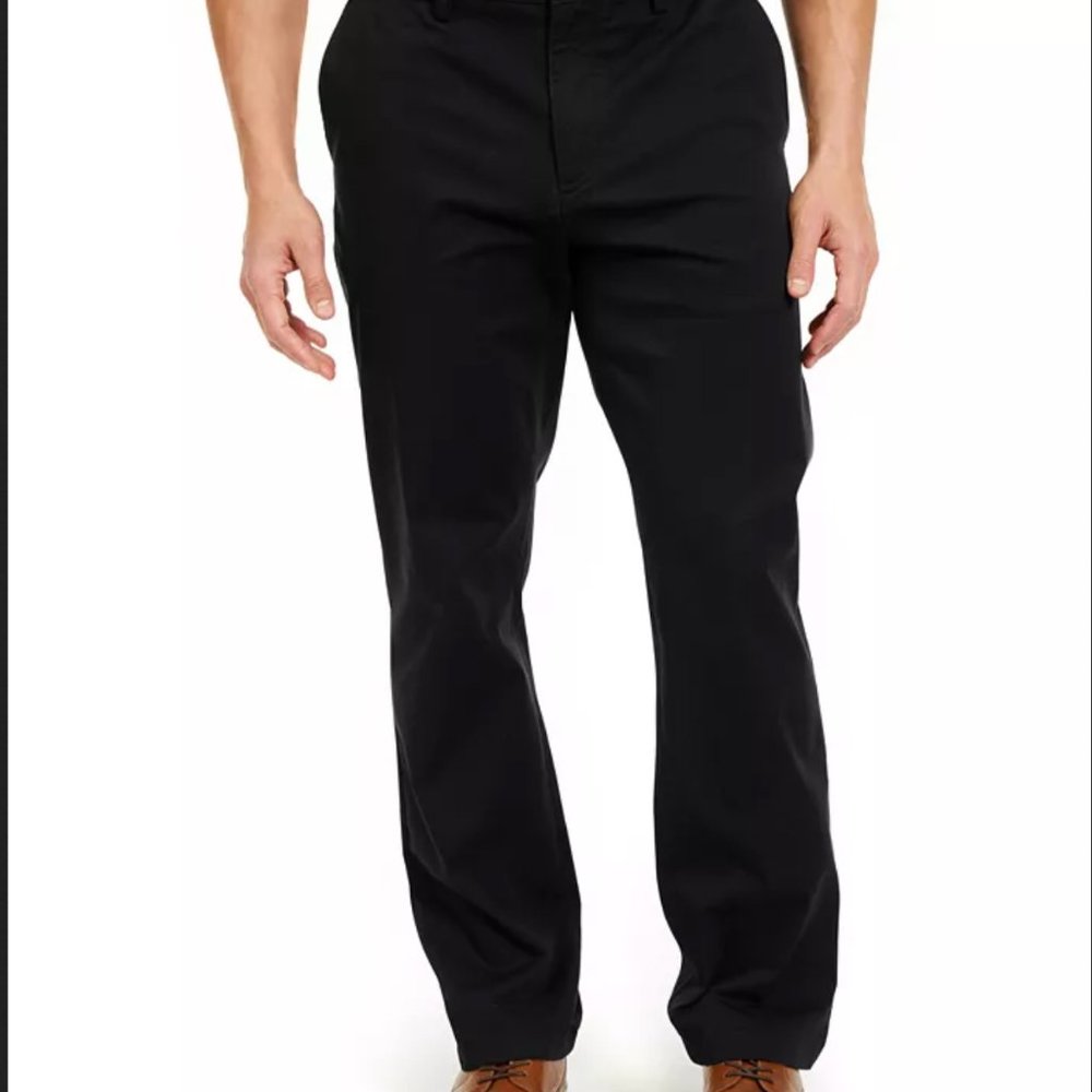 Macy's 100% Cotton Chino Black Pants - Size 33 x 32